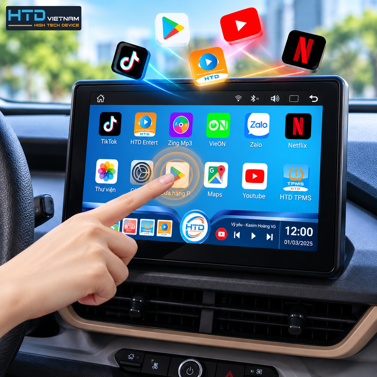 Chuyển đổi màn hình Android VF3 MHU MH-V2 PLUS