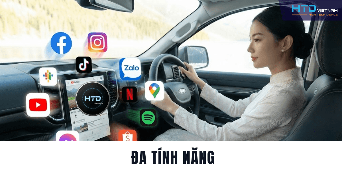 Android Box cho Ford Ranger tích hợp bản đồ, nhạc online cực nhạy