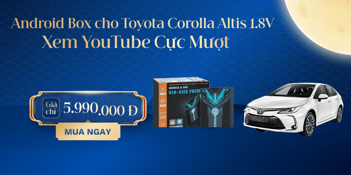 Android Box cho Toyota Corolla Altis 1.8V xem YouTube cực mượt