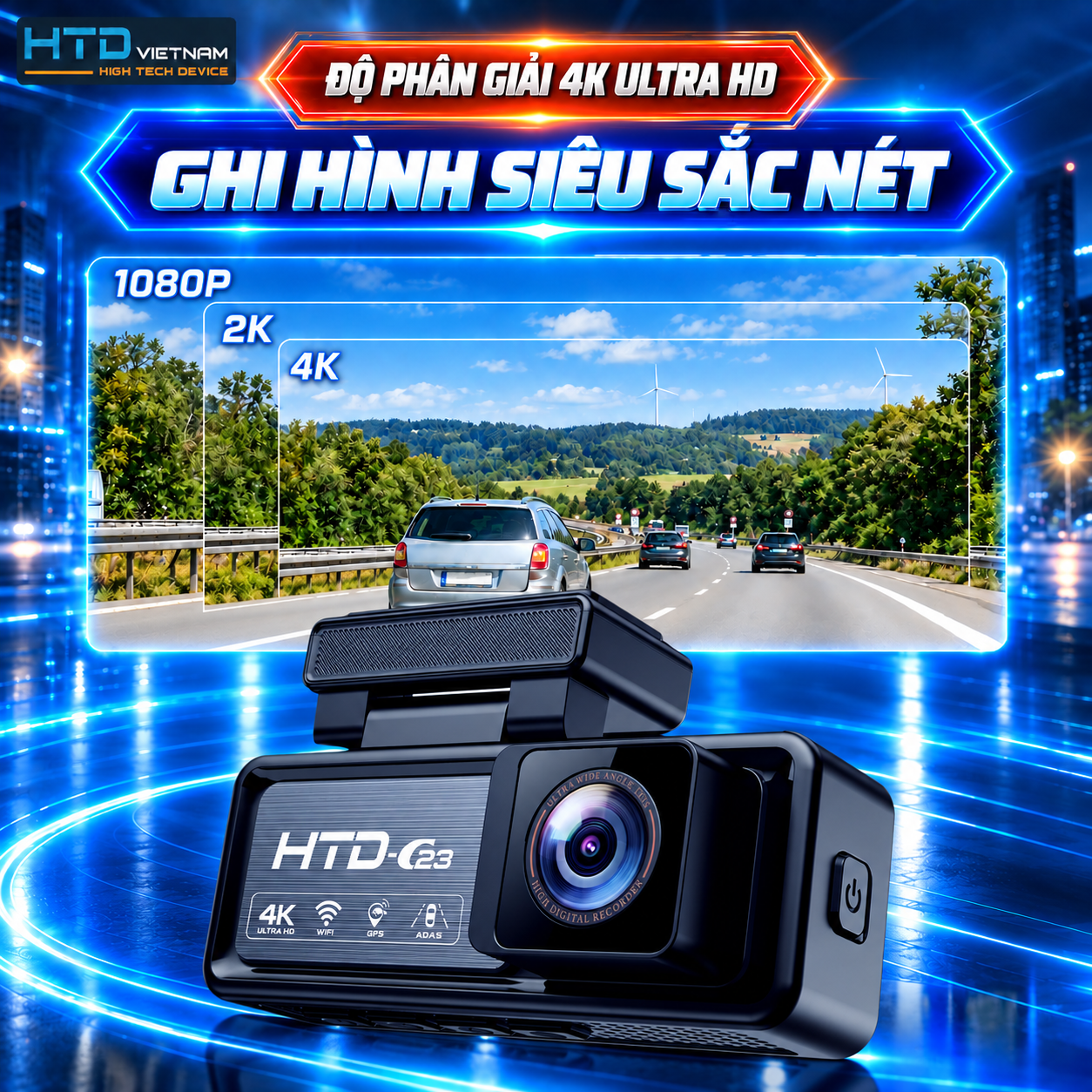 Camera Hành Trình HTD C23-4K ADAS Slide 3